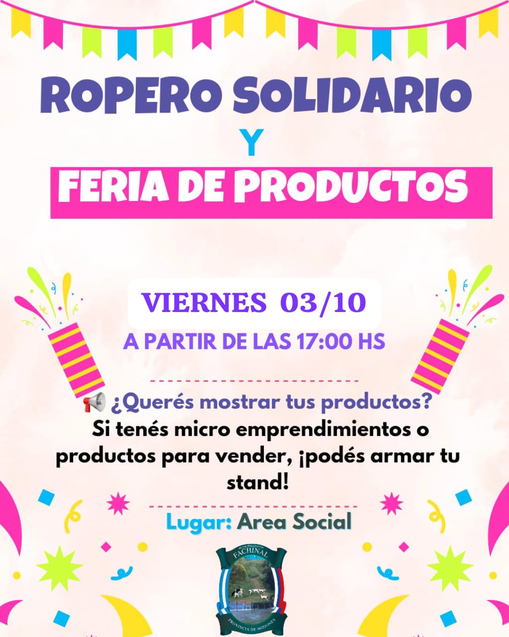 Ropero Solidario y Feria de Productos en Fachinal